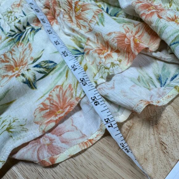 Rip Curl NWT Sol Seeker Maxi Dress Floral White Size L Smocked Hawaiian Tropical - Picture 12 of 12